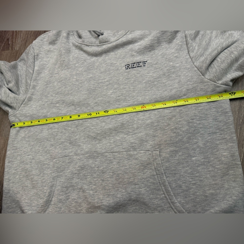 Reef Mens Fleece Pullover Hoodie Gray Large - Picture 5 of 7
